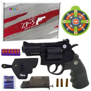 slomart Revolver ZP-5 na penaste naboje in vodene kroglice, tarča, kabura