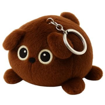 slomart LEAN TOYS plišasti obesek za ključe, medvedek, rjav, 9 cm