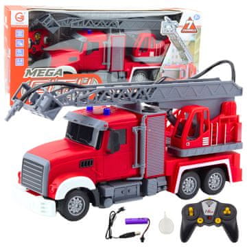 slomart Gasilsko vozilo LEAN TOYS RC s košaro in funkcijo pršenja vode, 1:24