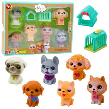 slomart LEAN TOYS Komplet gumijastih kužkov s piskalom