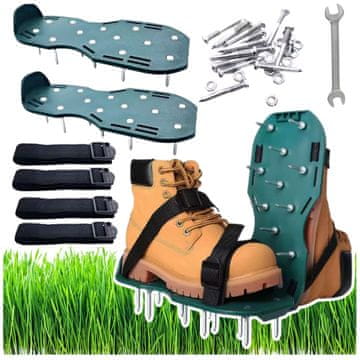 slomart LEAN Aerator/Vertikulator - nalepni škornji z zatiči za travo