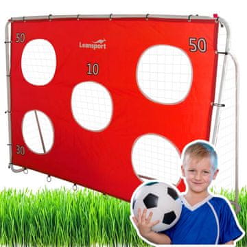 shumee Nogometni trening gol z tarčno podlogo rdeč 213x152x75cm
