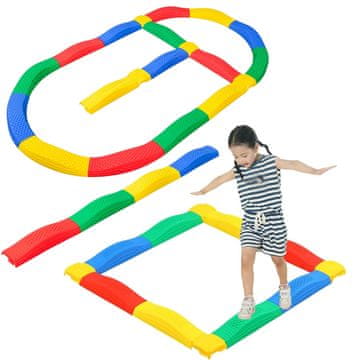 slomart LEAN TOYS senzorična pot, 16 desk za ravnotežje + 4 povezave, protizdrsne