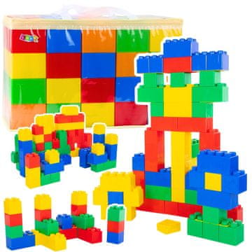 slomart LEAN TOYS veliki pisani gradbeni bloki v torbi, 20 kos.