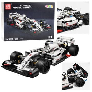 slomart LEAN TOYS F1 dirkalnik gradbeni bloki 1235 kosov, belo-rdeč