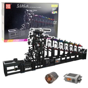 slomart LEAN TOYS 2520 gradbeni elementi, kroglični tir z električnim motorjem