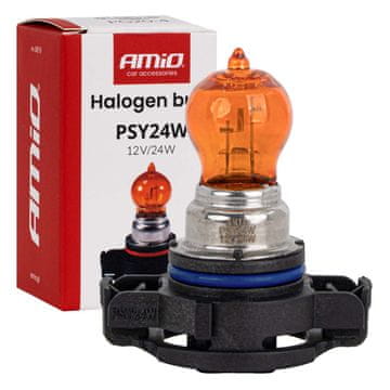 slomart Halogenska žarnica AMiO PSY24W, 12V, 24W, PG20-4, Amber