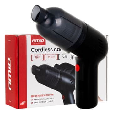 AMIO Avtosesalnik akumulatorski brezkrtačni 70W 11kPa USB-C VC-08 hepa amio-04416