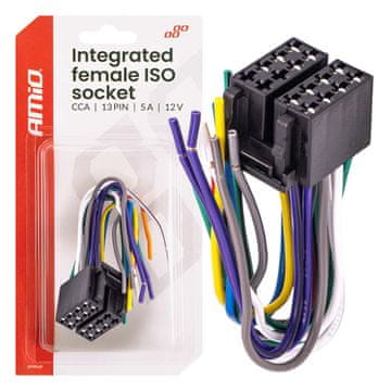 AMIO Integriran ženski konektor ISO CCA 13PIN 5A 12V amio-04441
