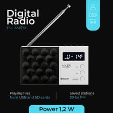 Adler 1908 AD PLL AM/FM digitalni radio