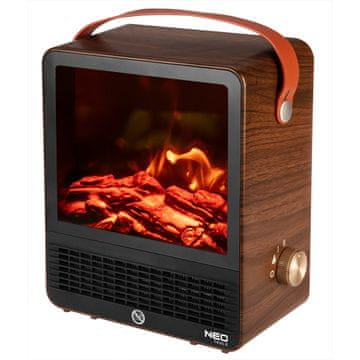 slomart NEO TOOLS električni kamin 1500W, samostoječi, efekt plamena