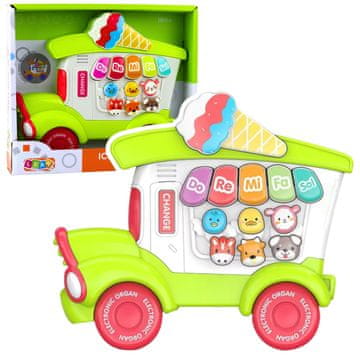 slomart LEAN TOYS Edukativno pianino, sladoledarnica, zeleno
