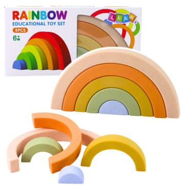 slomart Pastelna mavrica iz gumijastih kock LEAN TOYS