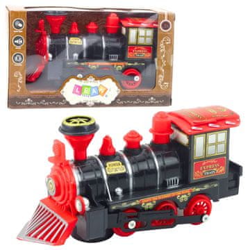 slomart Lean Toys klasična električna lokomotiva z ovirami, luči, zvoki
