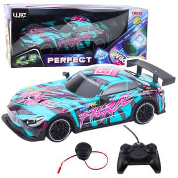 slomart Lean Toys RC dirkalnik s podsv., karoserijo, turkizna