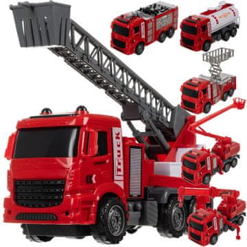 slomart Set gasilskih vozil - 6 kosov
