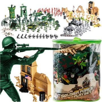 slomart Vojaška baza z vojaki, tanki in dodatki (300 kosov)