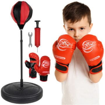 slomart Otroški boks set: boksarska vreča, hruška, rokavice + tlačilka