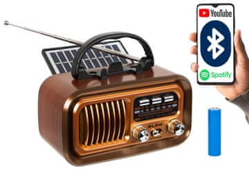 slomart Blow RA16 Prenosni radio AM/FM/BT, solarno polnjenje