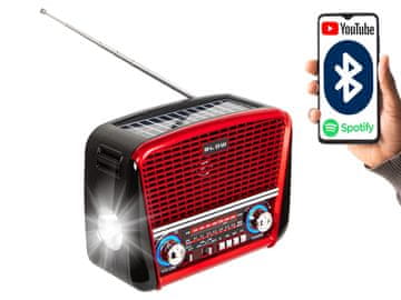 slomart Blow RA17 Prenosni radio AM/FM/SW/BT, rdeč