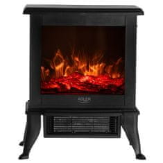 slomart ADLER AD 7754 Električni kamin, 1000W/1800W, 3D efekt plamena