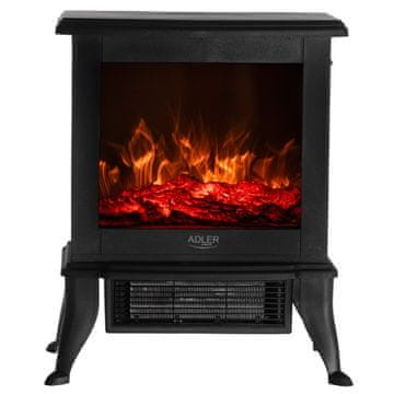 slomart ADLER AD 7754 Električni kamin, 1000W/1800W, 3D efekt plamena
