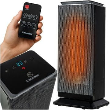 slomart Kaminer Lumina 2.0 PTC keramični grelnik, 2000W, s pilotom
