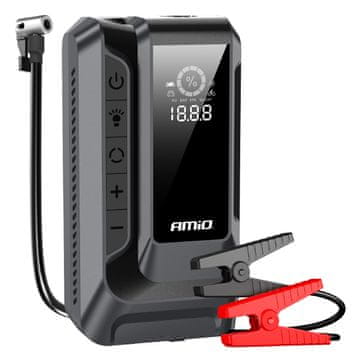 slomart AMiO 4v1 zaganjalnik 12V 12Ah 1600A, powerbank, kompresor, LED svetilka