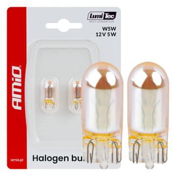 slomart Halogenske žarnice WY5W 12V 5W LumiTec, oranžna/krom, 2 kom, AMiO