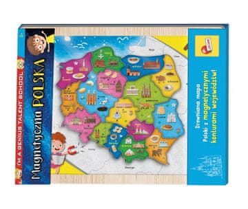slomart LISCIANI I'm a genius Magnetyczna mapa Polski izobraževalna igrača