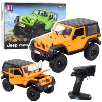 slomart DOUBLE E RC Jeep Wrangler Rock Crawler, terensko vozilo, oranžno, 1:14