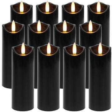 slomart LED sveče RUHHY, 12 kosov, 15 cm, topla bela