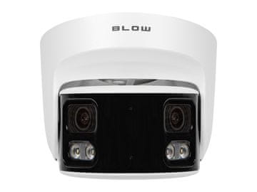 slomart Blow BL-I8SS40TWM IP kamera, 8MP, 4mm, bela kupolasta, panoramska z dvema lečama