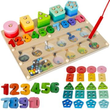slomart Leseni otroški sorter 3v1 Kruzzel, Montessori