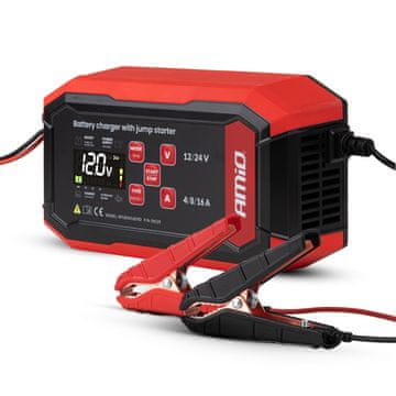AMIO Digitalni usmernik z zagonsko pomočjo AGM GEL STD LFP MAX 16A 12V 24V PRO amio-04529