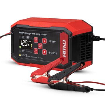 AMIO Digitalni usmernik z zagonsko pomočjo AGM GEL STD LFP MAX 25A 12V 24V PRO amio-04530