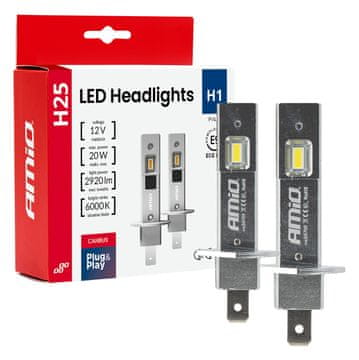 slomart Avtomobilske LED žarnice AMiO H25 H1 CANBUS 12V 20W