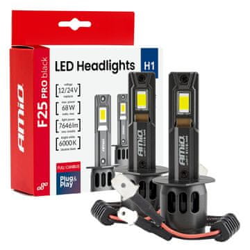 slomart Avtomobilska LED žarnica AMiO F25 PRO H1, 68W, 12V/24V