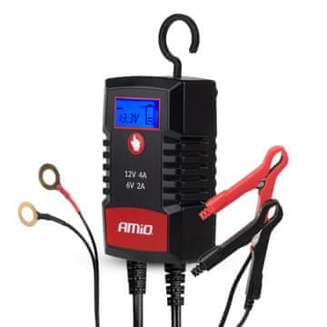 AMIO Digitalni usmernik AGM GEL STD LiFePo4 MAX 4A 6V 12V PRO hook amio-04531