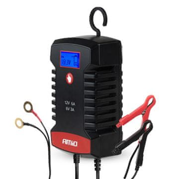 AMIO Digitalni usmernik AGM GEL STD LiFePo4 MAX 6A 6V 12V PRO hook amio-04532