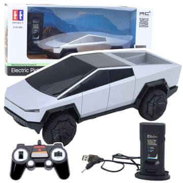 slomart DOUBLE E RC terenec Pickup Truck, srebrn, z LED lučmi