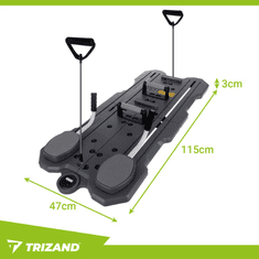 Trizand deska za pilates z LCD števcem, črna