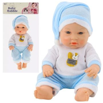 slomart LEAN TOYS Punčka dojenček v modri pižami