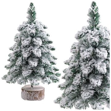 slomart LEAN Dekorativna božična smreka z umetnim snegom, na deblu, 60 cm