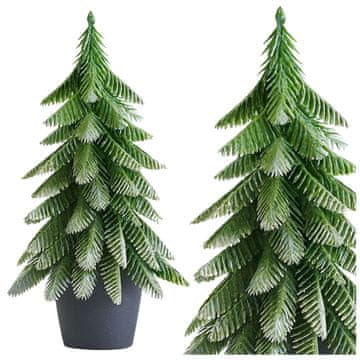 slomart LEAN Dekorativna božična smreka v lončku, srebrna, 22 cm
