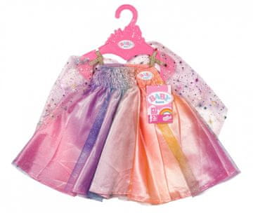 slomart ZAPF BABY born - Mavrična obleka za punčko 43 cm