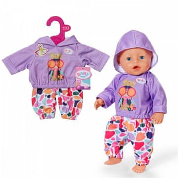 slomart ZAPF BABY born - Trenirka s kapuco za punčko 43 cm