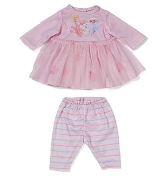 slomart ZAPF BABY born Rožnata obleka z dolgimi rokavi 36 cm