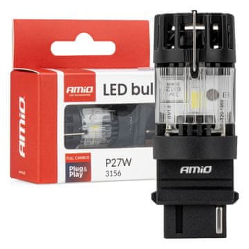 slomart AMiO Lumitec 3156 P27W LED žarnica, 12V, Full Canbus, bela