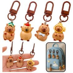 slomart Mini obeski za ključe LEAN TOYS Kapibara, figurice, 4 kos.